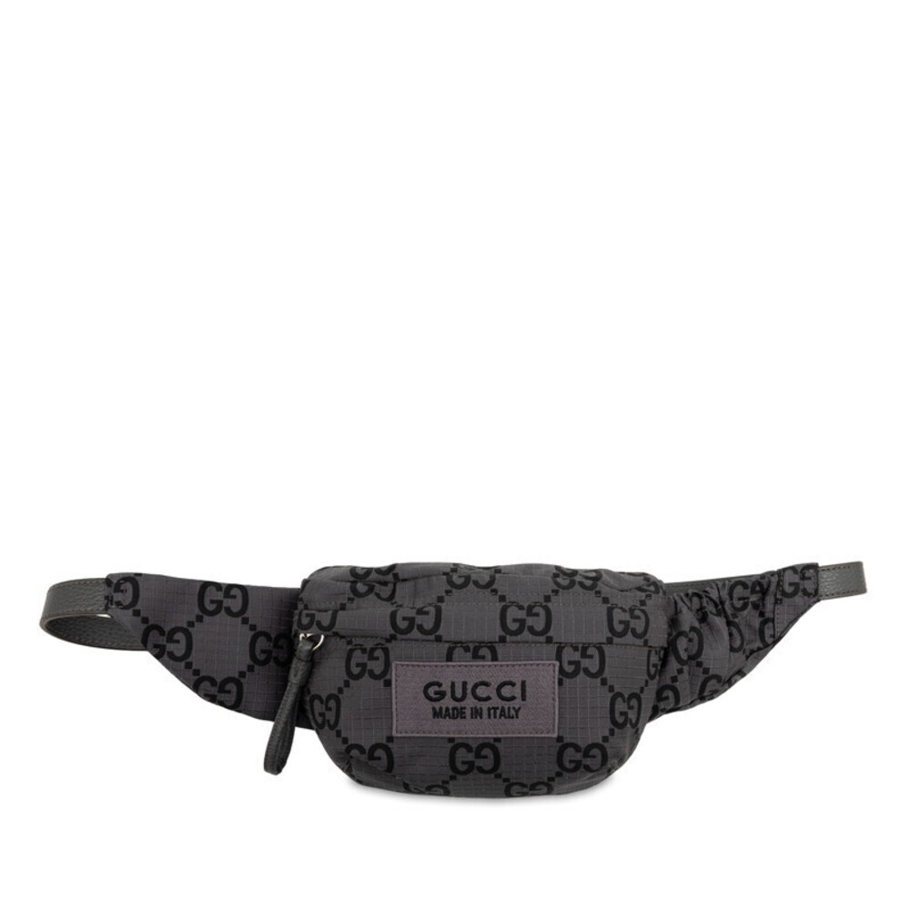 Gucci GG Waist Bag Body Gray Leather